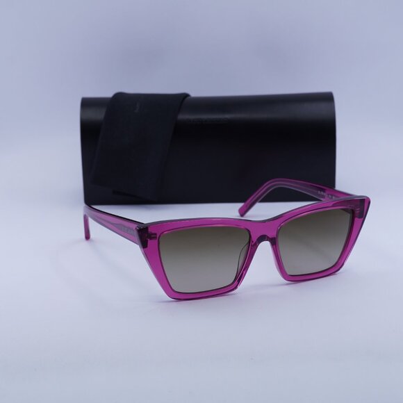 Final Price! Saint Laurent SL276 MICA 061 Cyclamen/Khaki Sunglasses - Picture 5 of 13